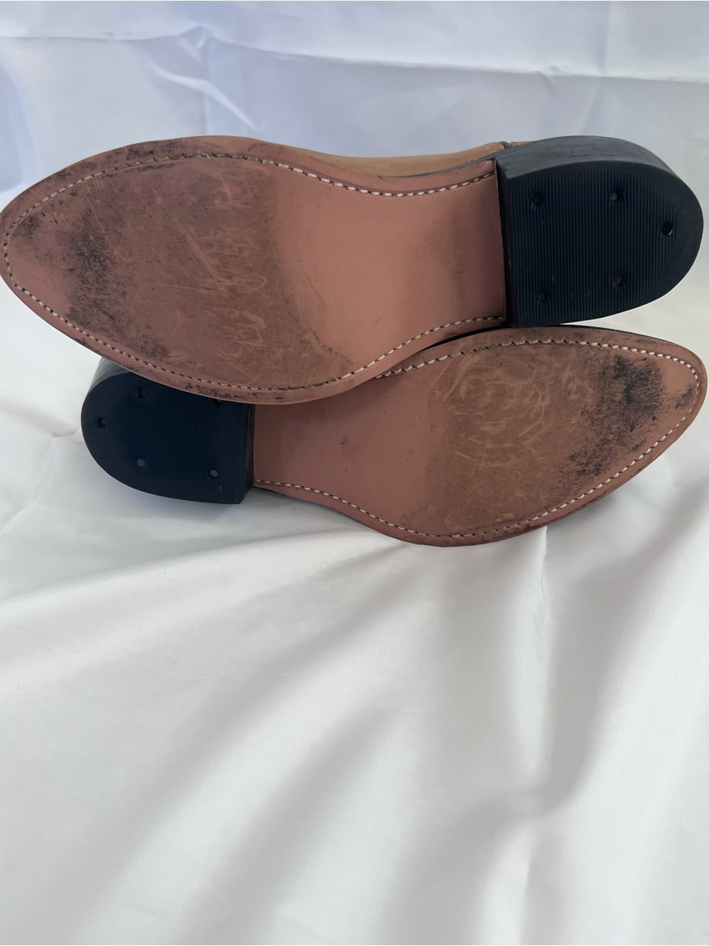 Old West Brown/Tan Leather Kids Western Boots - Picture 7 of 10